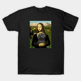 Mona Lisa and her Adorable Black Shih Tzu T-Shirt